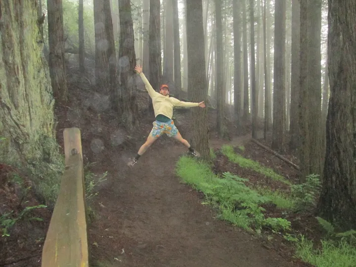 Spencer Jumping Like a Star