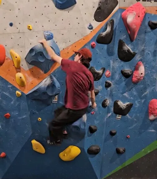 Tate trying to climb