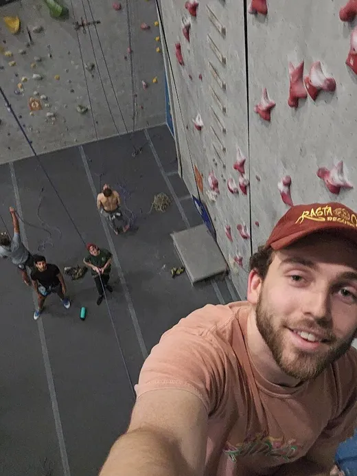 Selfie while descending after a climb