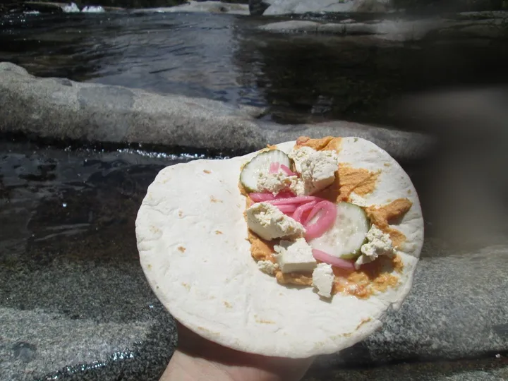 Day 1 lunch at the falls